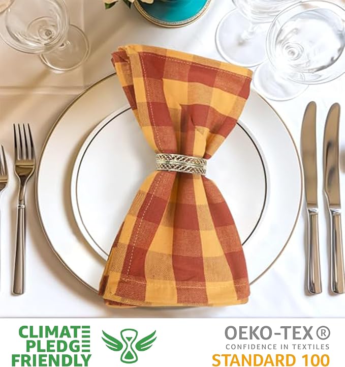 Urban Villa Cloth Napkins Cotton 20x20 (Set of 6) Brigld - Image 3
