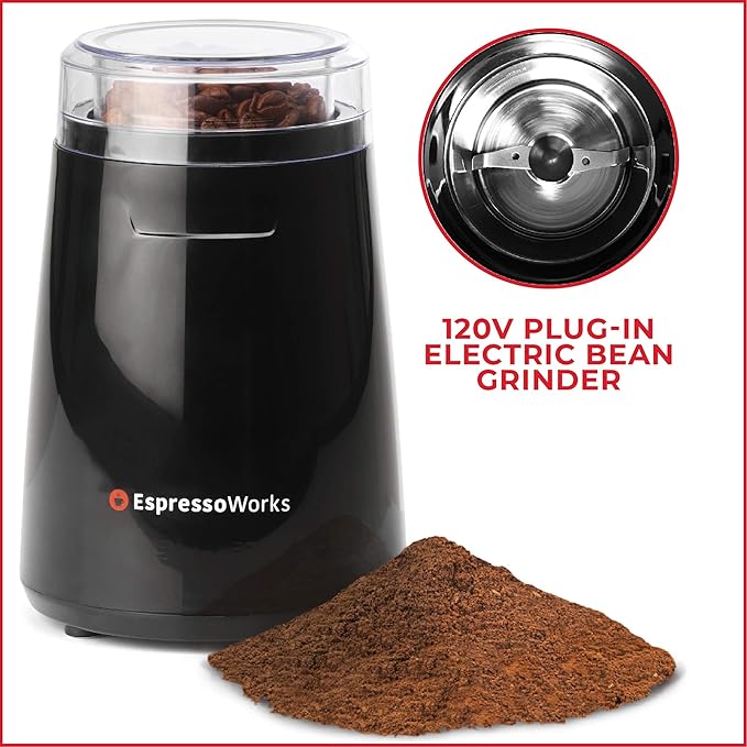 EspressoWorks 19-Bar Espresso, Latte and Cappuccino Maker 10-Piece Set - Brew Cappuccino and Latte with One Button - Espresso Machine with Milk Steamer 1250W - Coffee Gifts (White)