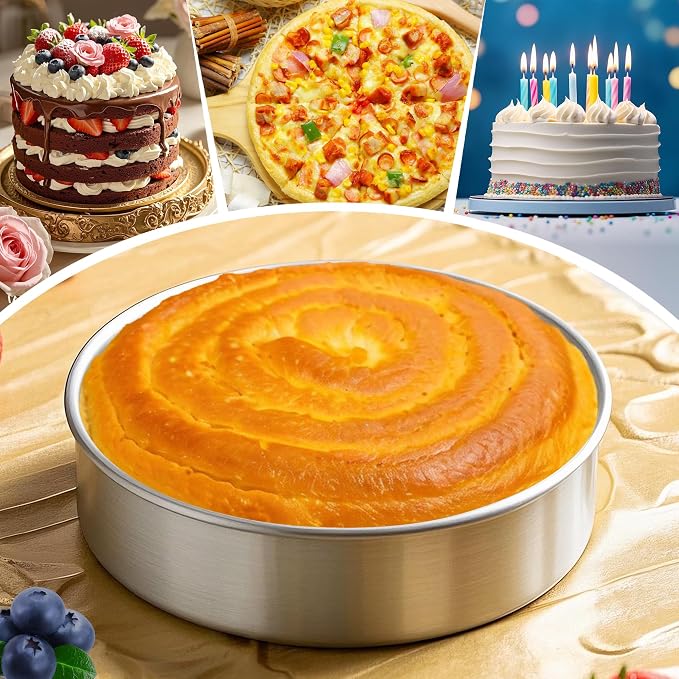 6 Inch Cake Pans Set of 3 with 100 Pieces Parchment Paper | Stainless Steel Baking Pan For Layered Cakes, Smash Cake Pans Mirror Finish Dishwasher Safe Small Cake Pan Set Cake Mold - Image 7