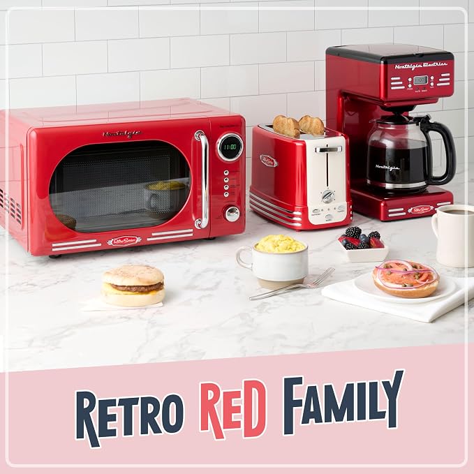 Nostalgia Retro 12-Cup Programmable Coffee Maker With LED Display, Automatic Shut-Off & Keep Warm, Pause-And-Serve Function, Red - Image 5