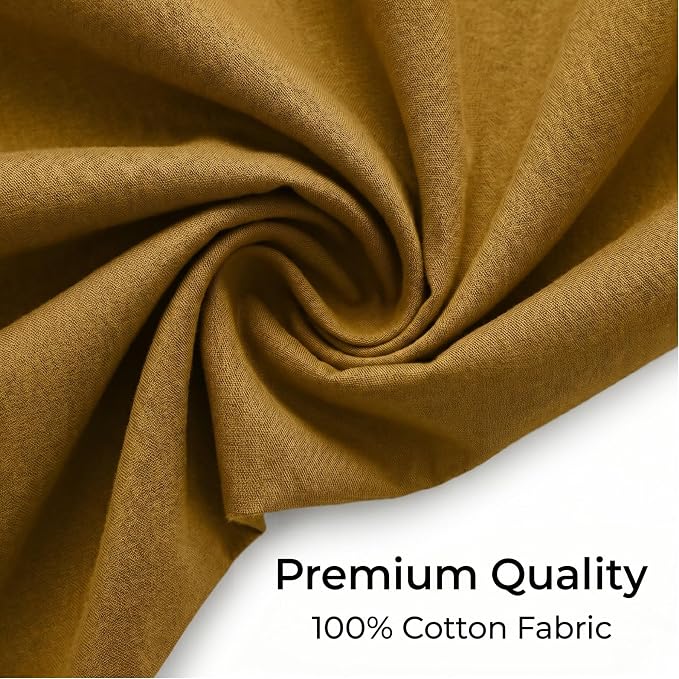Urban Villa Cotton Grommet Curtains 50x84 (2 Panels) Yellow - Image 2