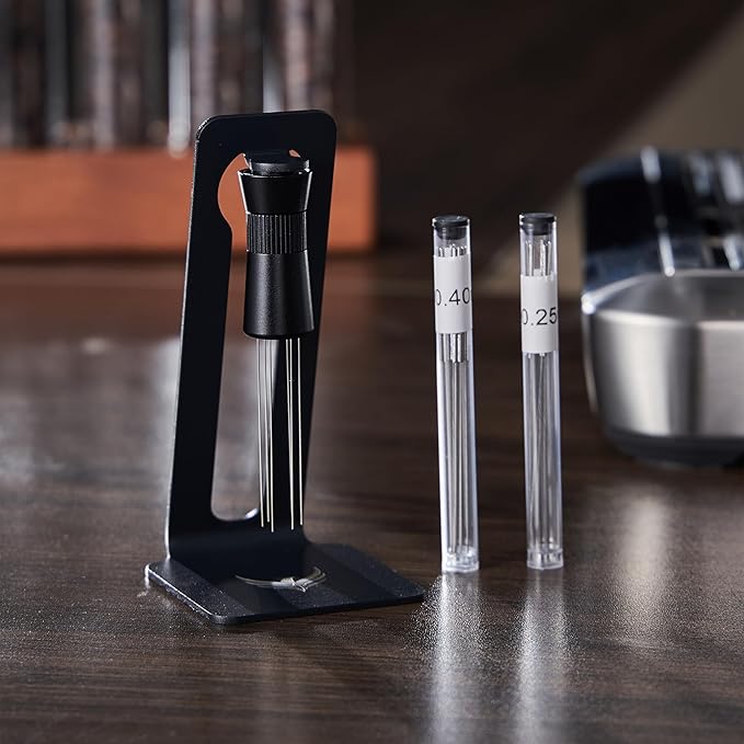 Complete 51mm Espresso Machine Accessories Kit – Walnut Handle Tamper, Coffee Distributor, WDT Tool, Knock Box, and Tamping Station