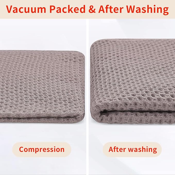 Homaxy 100% Cotton Waffle Weave Kitchen Dish Cloths 18-Pack, Mixed Color | 12 x 12 Inches, Ultra Soft Absorbent Dish Towels, Quick Drying Dish Rags with Hanging Loop - Image 7