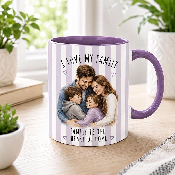 LOVELYPOD Custom Dad Daughter Portrait Coffee Mug, Photo Mug for Men, Fathers Day Mugs, Dad Gifts from Daughter Son, Fathers Day Presents, Personalized Photo Coffee Cup, Custom Father Gifts - Image 5