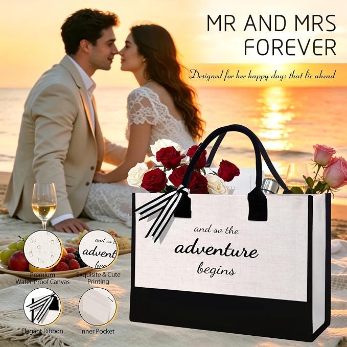 Jumway Wedding Gifts Basket, Gifts for Bridal Shower Engagement Wedding and Married Couples Anniversary - Tote Bag Ceramic Marble Coffee Mugs Gift Set Pink - Image 4
