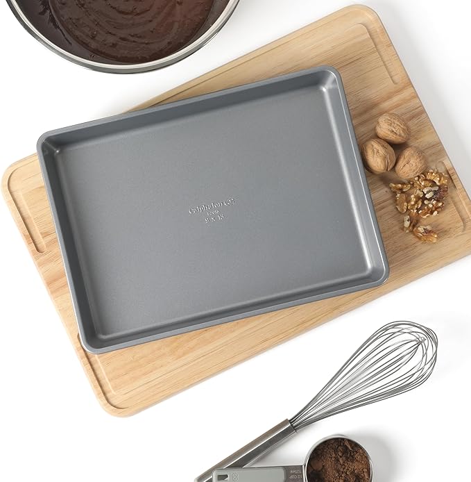 Calphalon Titan Steel Core PFA Free Nonstick 13 x 9 Inch Brownie Pan Baking Dish, Heavy Duty Reinforced Steel Bakeware for Even Heating, Oven Safe Cake and Brownie Pan for Baking - Image 5