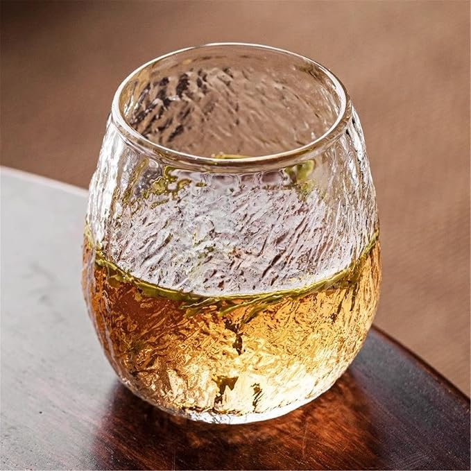 drinking glassware 10Oz Stemless Textured Borosilicate Glass Water Cups - Image 3