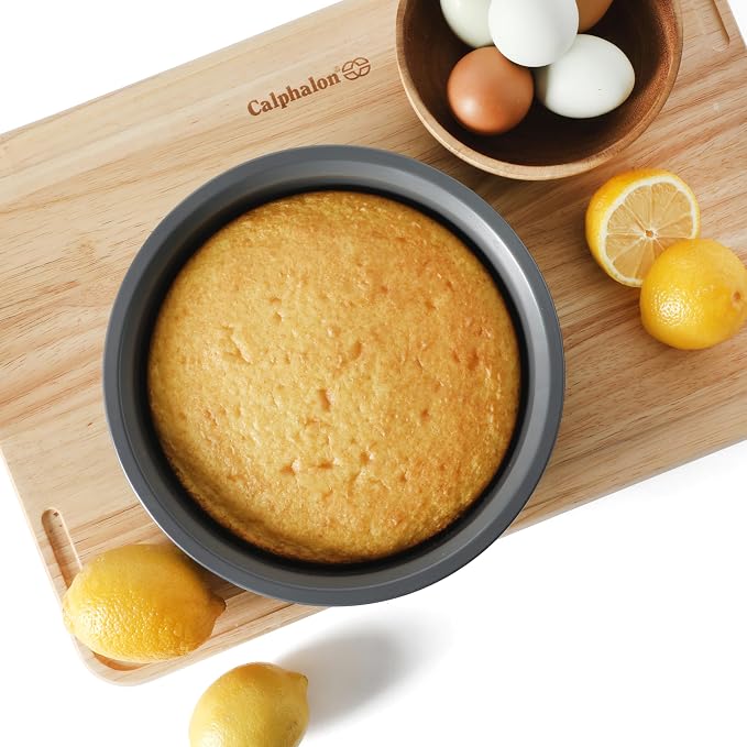 Calphalon Legacy 8 Inch Round Cake Pan, PFA Free Nonstick Bread Pan Bakeware, Heavy Gauge Steel Baking Dish for Even Heating, Oven Safe Round Baking Pan for Cakes, Brownies, Bread - Image 2