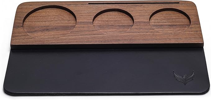 54mm Coffee Tamper Kit 5pcs For Breville Espresso Machines and Accessories Inludues Leather Tamping Mat, 54mm Spring Loaded Tamper, Coffee Distributor, Portafilter Funnel and Puck Screen