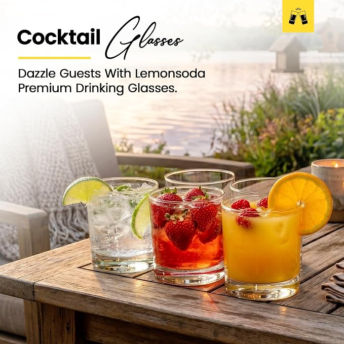 LEMONSODA Premium Highball 12oz/15oz Glass Sets - Elegant Tom Collins Glasses - Tall Water Drinking Glasses - Bar Glassware for Mojito, Whiskey, Cocktail (10oz, Set of 24) - Image 9