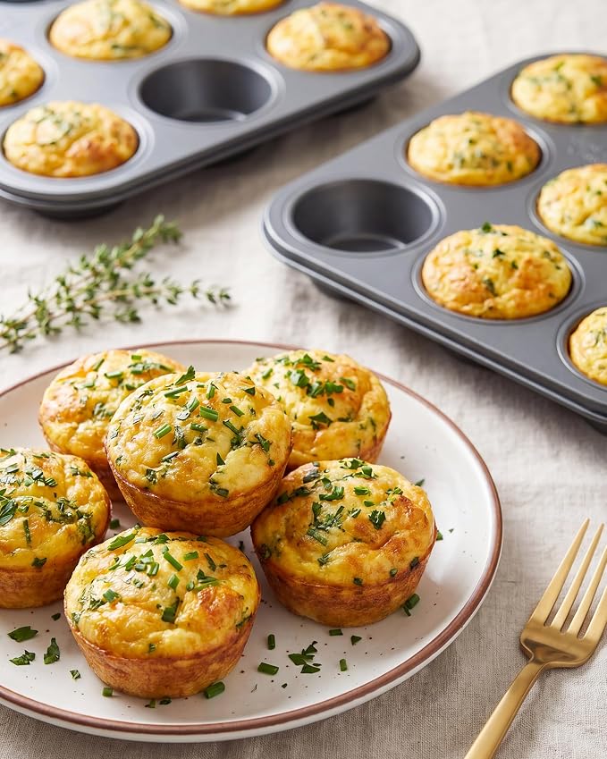 Bake Choice 2 Muffin Pan for Baking, Standard Cupcake Pan with 100 Liners | Includes 100 Natural Cupcake Liners, Non-Stick Muffin Tin Nonstick 12 Cup, Baking Pans Set, Carbon Steel Baking Supplies - Image 6