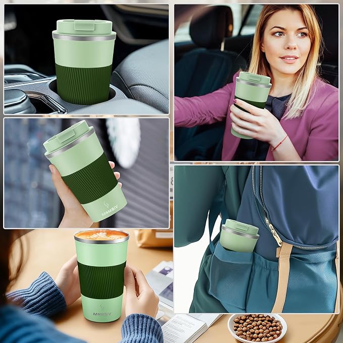 MOMSIV 17oz Travel Coffee Mug, Insulated Coffee Cup with Leakproof Lid | 6-Hour Heat Retention, 360°Leak proof, Vacuum Stainless Steel Double Walled, BPA-free, Reusable And To Go Coffee Mug - Image 7