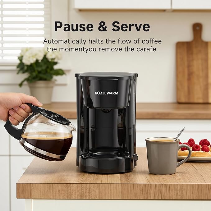 Coffee Maker, 12 Cup Drip Coffee Machine with Glass Carafe and Dry-boil&Overheat Protection for Travel Camping RV Office - Image 8