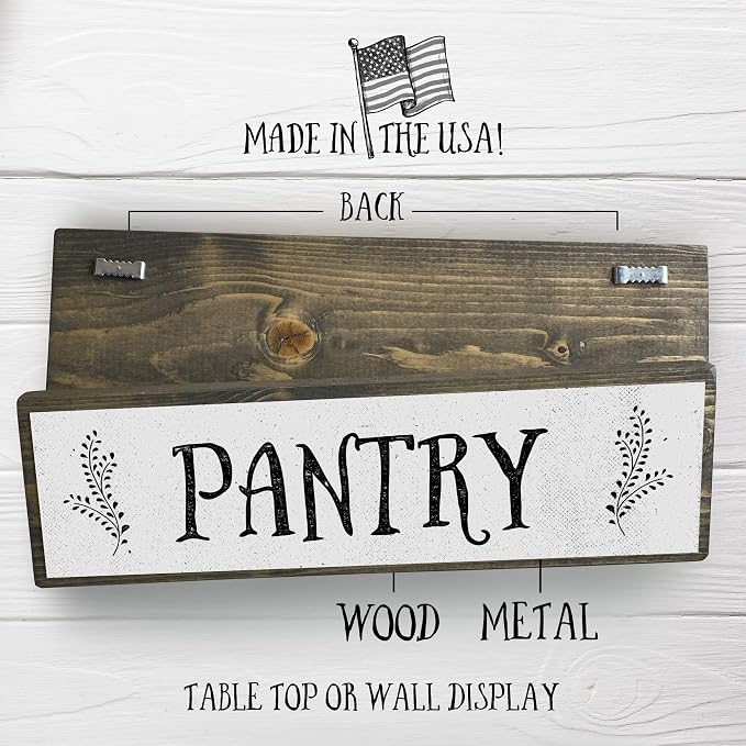 Kitchen Wood Signs (Medium - Wood And Metal, Pantry) - Image 2