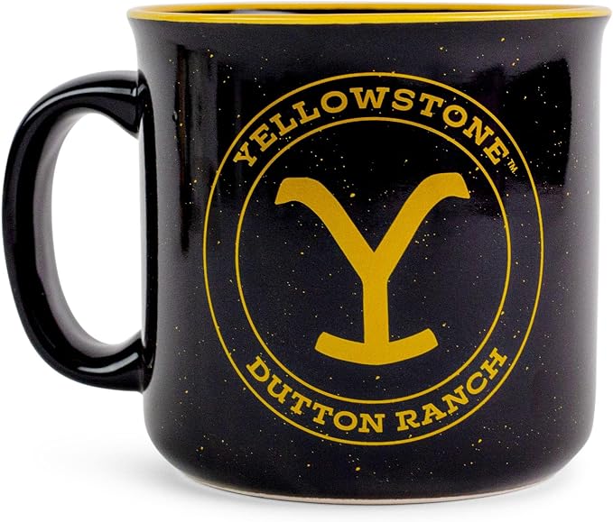 Silver Buffalo Yellowstone Dutton Ranch Ceramic Camper Mug | BPA-Free Coffee Cup For Espresso, Tea | Holds 20 Ounces - Image 3