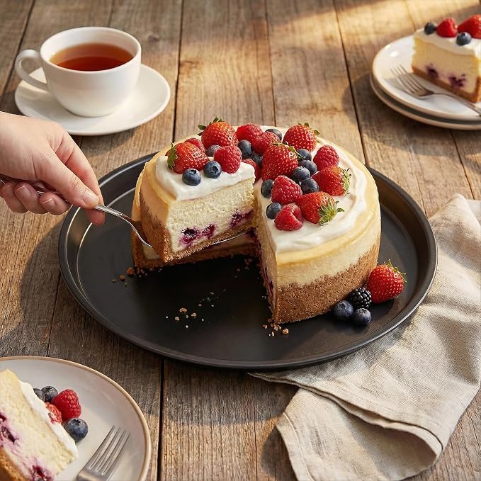 11.4 Inch Cookie Cake Pan, Round Cake Pan Round Cookie Sheet Nonstick Giant Shollow Baking Pans Cakes Tray Pans for Home Kitchen Baking - Image 6