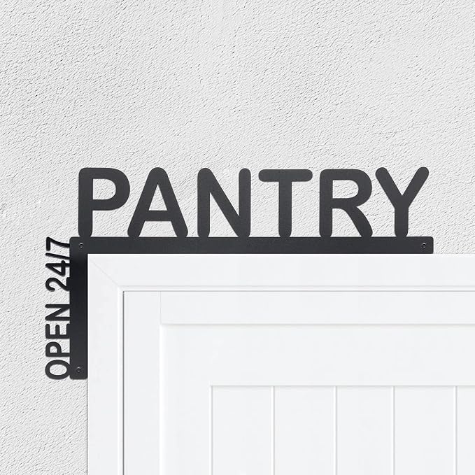 "Elegant Pantry Signs for Door Corner and Topper Decor - Versatile, Durable, and Waterproof 9.6""x5.3"" Decorative Plaque（left） " by Unknown