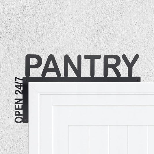 "Elegant Pantry Signs for Door Corner and Topper Decor - Versatile, Durable, and Waterproof 9.6""x5.3"" Decorative Plaque（left） " by Unknown
