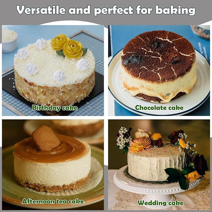 8 Inch Cake Pan Set of 2,Aluminum Round Layer Cake Baking Pans,No Coating Cake Pans Cake Mold, Mirror Finish Dishwasher Safe Cake Pans Sets for Baking - Image 8