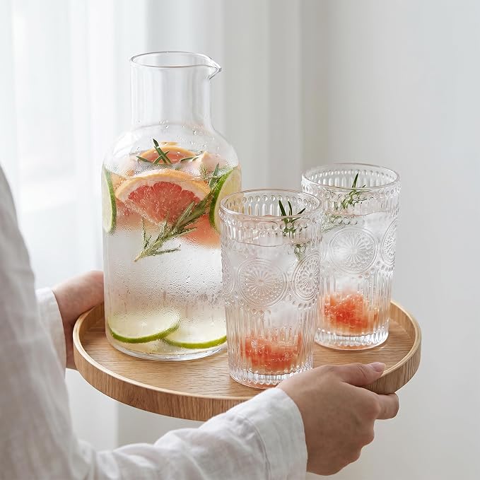 CycleMore 12Pc SunFlower Drinking Glasses,15oz + 12oz + 4oz Clear Cup | Bar Tumbler Glassware with 8 Stainless Straws for Juice, Cocktail, Whiskey, Espresso. Dishwasher Safe & Lead-Free Glass. - Image 9