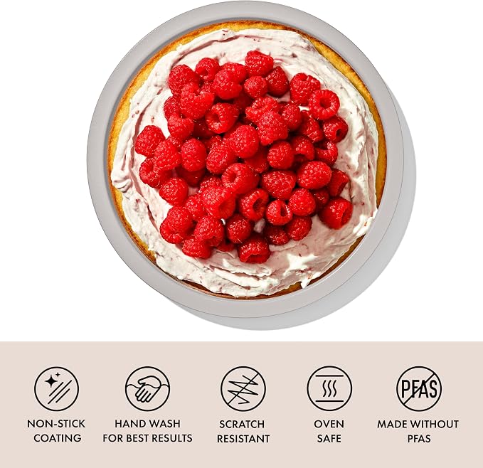 OXO Good Grips Non-Stick Pro Ceramic Coated Metal Bakeware 9” Round Cake Pan – Biscuit - Image 2