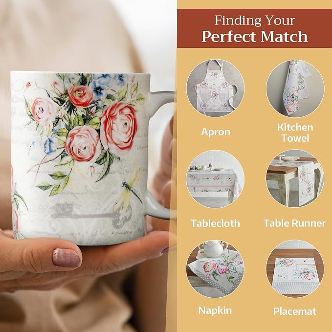 Maison d' Hermine Coffee Mug with Handles Tea Cups (12 Ounce, Pack of 1) | Fine Bone China Coffee Mugs for Hot Beverages Cappuccino Latte Home Restaurant Hotel Spring Summer -Champ De Mars - Paris - Image 6