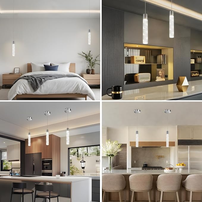 Modern LED Pendant Lights Kitchen Island Lighting,Dimmable 5CCT/2700K/3000K/3500K/4000K/5000K,Hanging Island Lights Kitchen Ceiling Lighting Fixtures,for Kitchen Dining Room (3 Pack) - Image 7