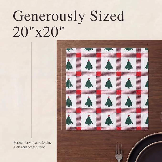 Urban Villa Cloth Napkins Cotton 20x20 (Set of 12) Tree Print - Image 6