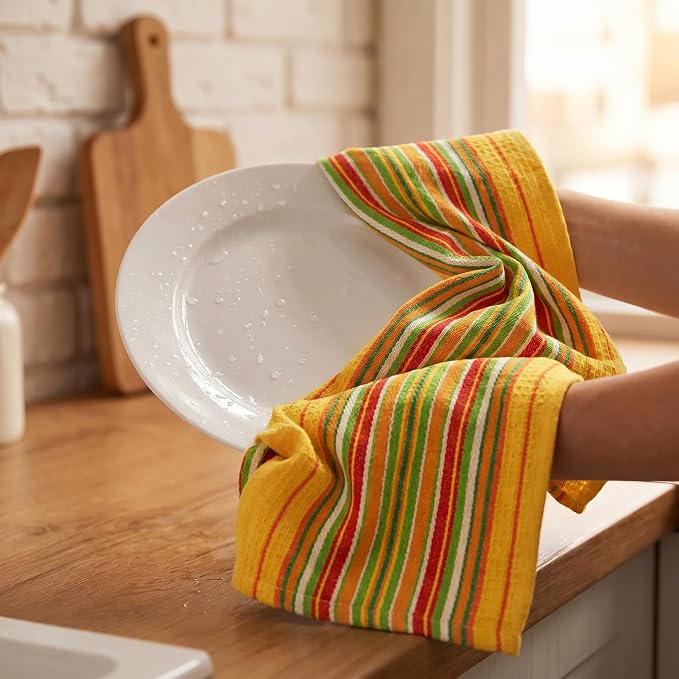 Urban Villa Kitchen Towels Cotton Dish Towels 20”x30” (Set of 8) Multi - Image 7