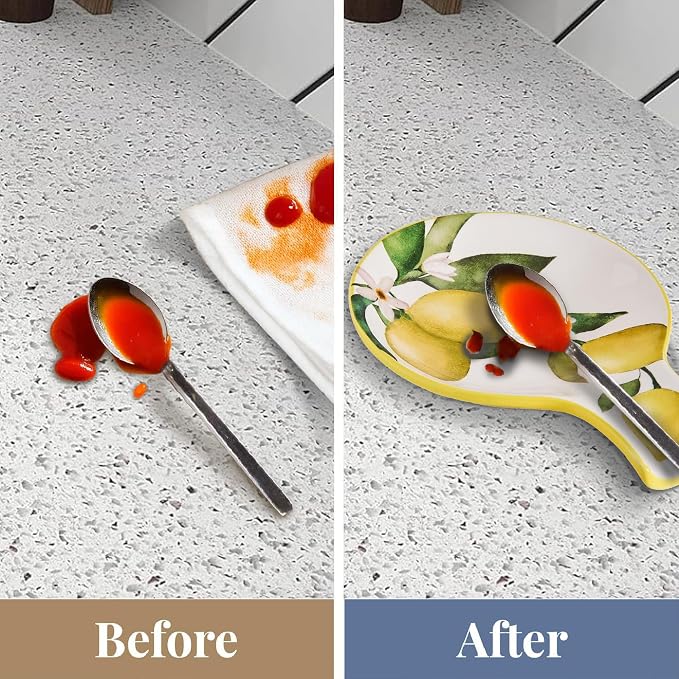 Bico Lemon Dreams Spoon Rest for Stove Top, Ceramic Spoon Holder for Kitchen Counter, Easy to Clean Coffee Spoon Rest Dishwasher Safe, Kitchen Cooking Utensil Rest for Ladles Spatula - Image 6
