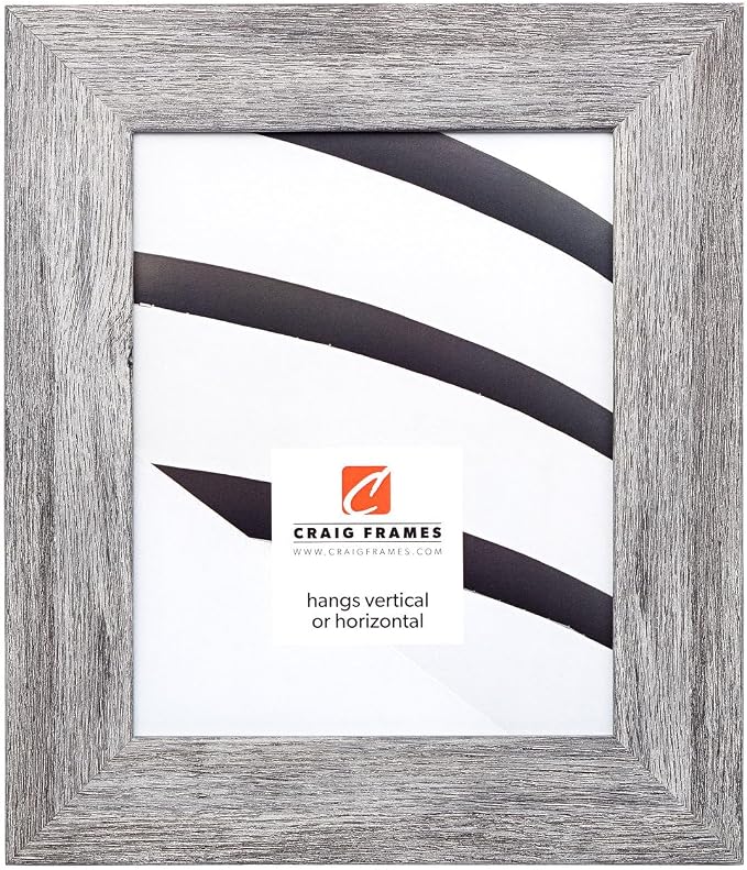 Craig Frames 14x20 Weathered Grey Picture Frame for Posters and Wall Decor | Lightweight shatter resistant acrylic facing with a rigid backing board, made in the USA by CraigFrames