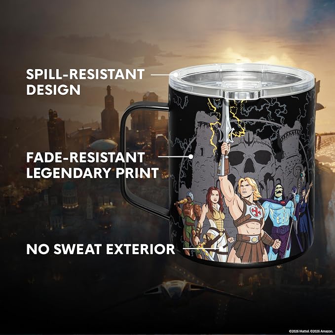 Dragon Glassware x Masters of the Universe Stainless Steel Camp Mug, 12 oz | Insulated Stainless Steel Mug for Coffee, Tea, Matcha, Hot Beverages; Official Masters of the Universe 2026 Movie Mug - Image 4