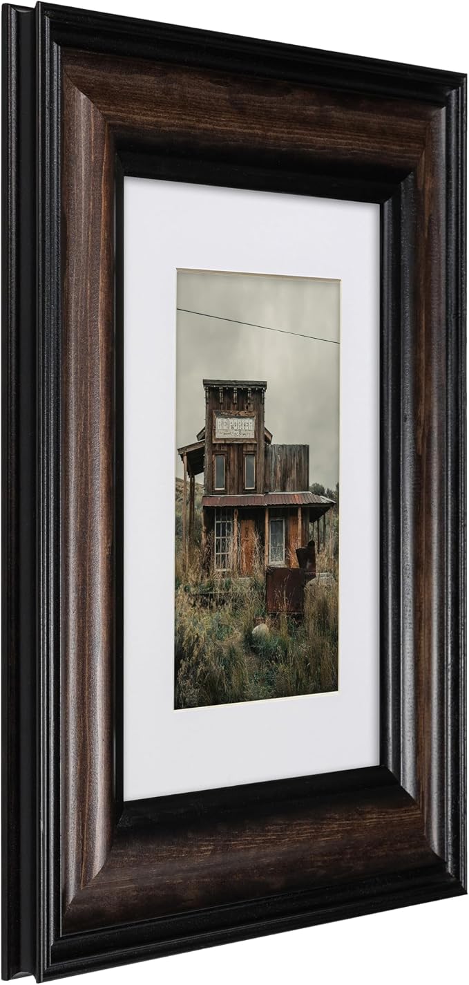 Craig Frames 16x20 Walnut Picture Frame, Matted to 11x14, 2 Inch Wood | Shatter resistant acrylic, white mat included, gallery wall decor, made in the USA - Image 7