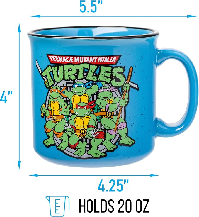 Silver Buffalo Teenage Mutant Ninja Turtles Power, Ceramic Camper Mug, 20oz | TMNT, 0.59 Liters - Image 2