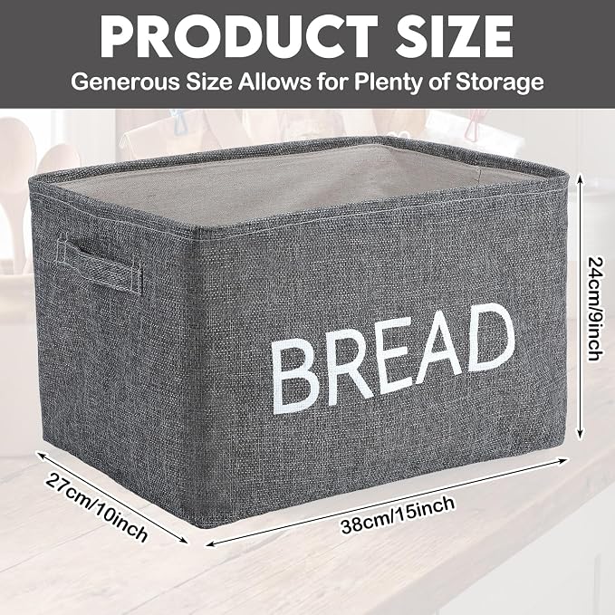 17 Pcs Bread Basket Sets, Bread Storage Bin for Pantry Shelves with 16 Pcs 2 Inch Chip Clips, Kitchen Basket Organizer for Home, Chips, Popcorn, Candy, Pretzels - Image 4