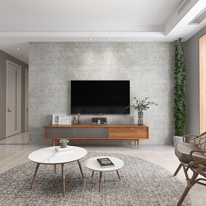 CRE8TIVE Concrete Contact Paper Large Size 24"x354" Taupe Grey Peel and Stick Cement Wallpaper Waterproof Oil Proof Vinyl Roll Extra Thick Durable Removable Paper Roll for Countertop Cabinet Decor - Image 9