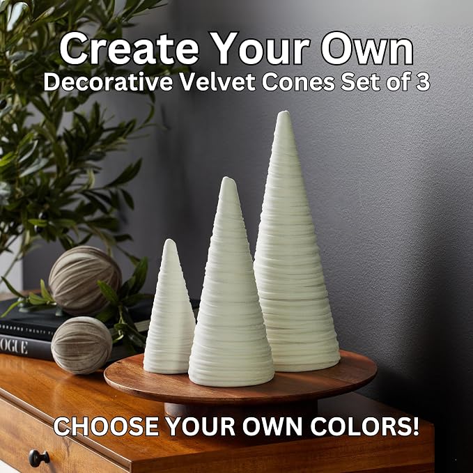 Create Your Own Set of 3 Velvet Trees, Valentine Tree Tabletop, Mantel Decor, Wedding Centerpiece, Artisan Entryway, Cozy Gift for (Create Your Own) - Image 2