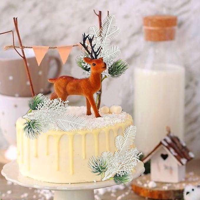 24PCS Christmas Cupcake Toppers Picks Artificial Pine Tree for Merry Christmas Table Decorations Baby Shower Decorations Supplies - Image 4