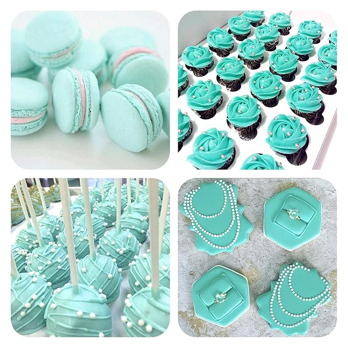 Turquoise Gel Food Coloring - Pandalab 2 Ounce High Concentrated Food Dye for Baking, Cake, Cookie, Fondant, Icing, Easter Egg, Macaron, DIY Slime (60ml)