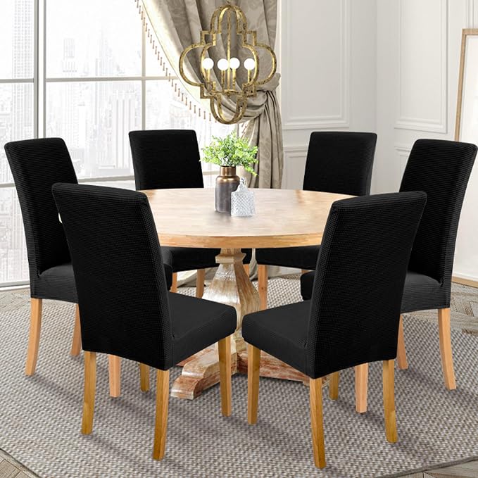BIETYONE Waterproof Dining Chair Covers, Stretch Seat Protector, Washable | 8 Pack, Waterproof, Stretch Fit, Washable, Spill Resistant, Soft, Dining Chair Covers, Seat Protector - Image 6