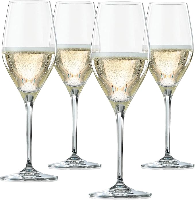 Spiegelau Prosecco Sparkling Wine Glasses, Crystal Clear Champagne Glasses, Elegant Long Stem Glassware for Wedding Gifts, Anniversary Celebrations, Housewarming, Dinner, Bar Cart, 9.1 oz, Set of 4 - Image 5