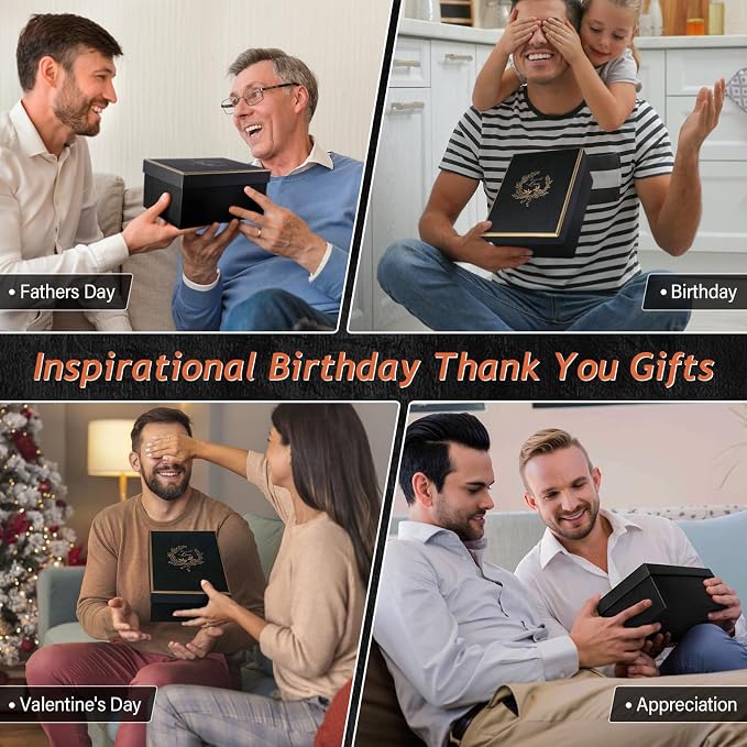 Anniversary Birthday Thank You Gifts for Men, 14oz Unique Black Ceramic Mug | Sometimes You Forget You're Awesome - Gold Print Inspirational Cup, Funny Valentines Day Presents for Boyfriend Husband Him - Image 7