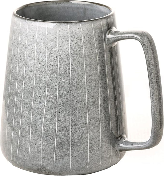 Large Ceramics Coffee Mugs,24 OZ,Large Handle Design,Extra Large Tea and Coffee Cup for Office and Home，Microwave And Dishwasher Safe(24 oz Gray) by Ceraozmus
