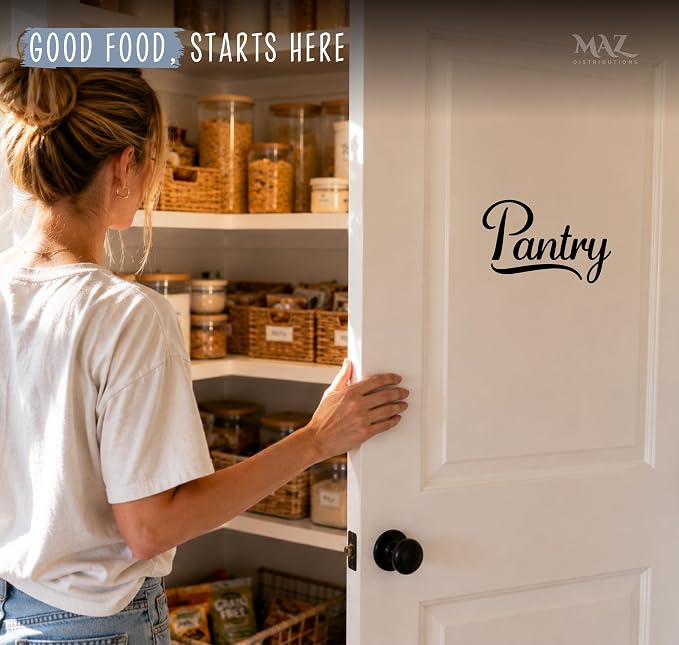 MAZ DISTRIBUTIONS – Pantry Sticker – Vinyl Decal for Refrigerators – Removable Waterproof Sticker for Store Door – Useable Indoor and Outdoor – Easy use for Office and Canteen – MAZ – 321 - Image 4