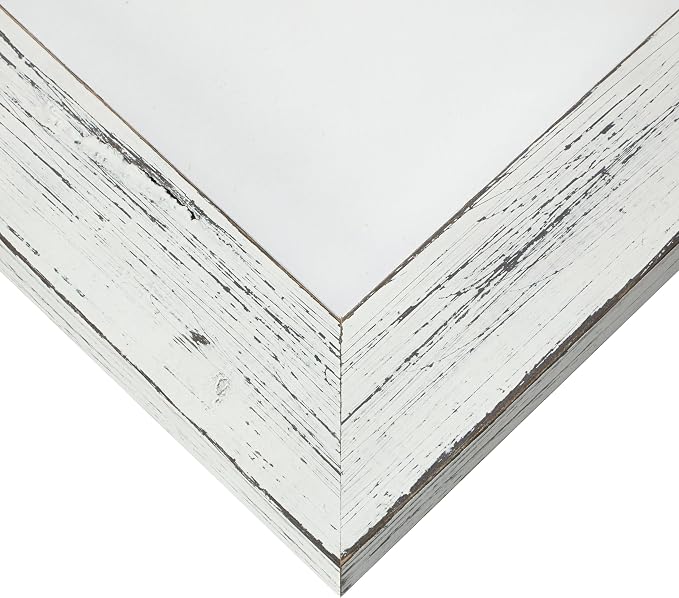Craig Frames 30x30 White Picture Frame Matted to 24x24, Rustic Wall Decor | A lightweight, shatter resistant acrylic front, made in the USA for a gallery display - Image 4
