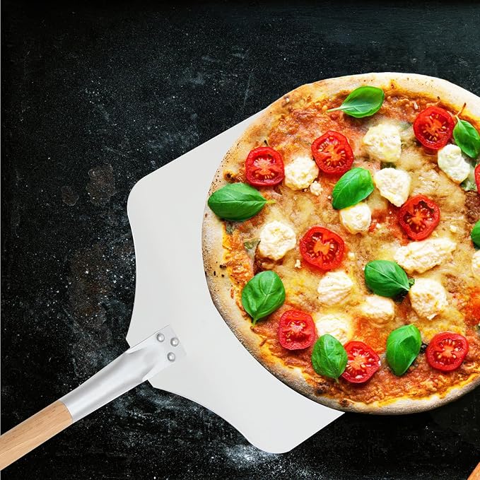 Ipetboom 2 Pcs Detachable Handle Pizza Transfer Shovel Set Lightweight Aluminum and Wood Kitchen Tools Easy to Clean and Operate Essential for Baking and Pizza Preparation - Image 6