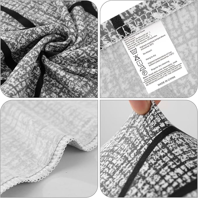 Fuloon Dining Chair Slipcover, Stretch Parson Chair Protector for Home | Printed Gray Lotus, Set of 6, Super Fit, Stretch, Removable, Washable, Suits for Hotel, Dining Room, Ceremony, Banquet Party - Image 7