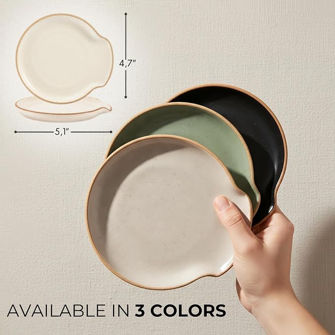 Beautiful Ceramic Spoon Rest for Stove Top - Perfectly Sized Spoon Holder for Your Kitchen Countertop - Easy to Clean and Dishwasher Safe, Perfect Addition to Any Kitchen Counter for Everyday Cooking - Image 3