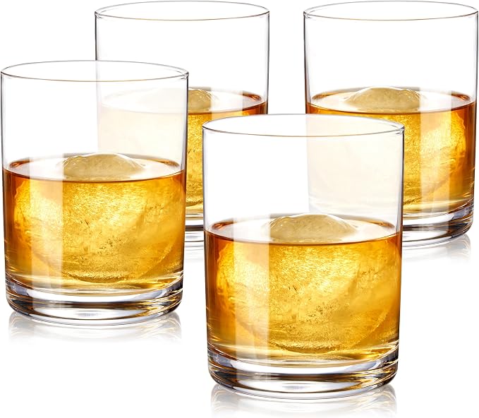 True Rocks Glass, Whiskey Tumblers, Old Fashioned Bourbon Scotch Brandy Rum Drinking Glasses, Whiskey Glasses Perfect for Wedding, Anniversary, Housewarming, Cocktail Party, Home Bars, 12 oz, Set of 4 - Image 7
