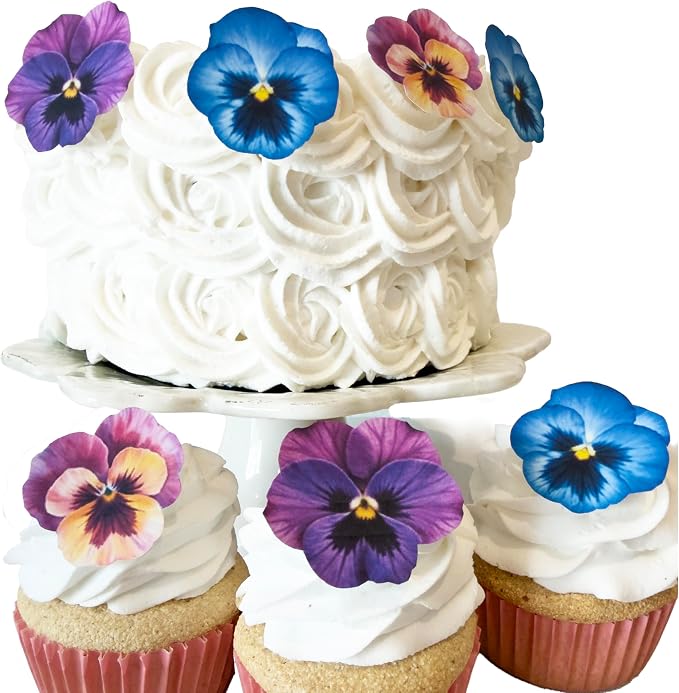 Sugar Robot - Blue - Edible Flower for cake decorating - Premium Crafted - Made in the USA Cake by SugarRobotInc